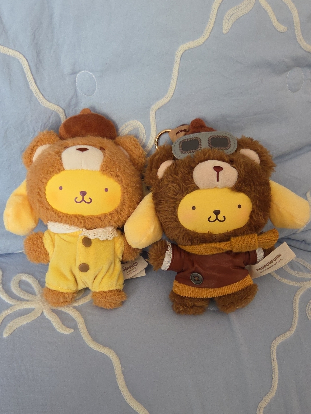 Two Sanrio Pompompurin Keychains